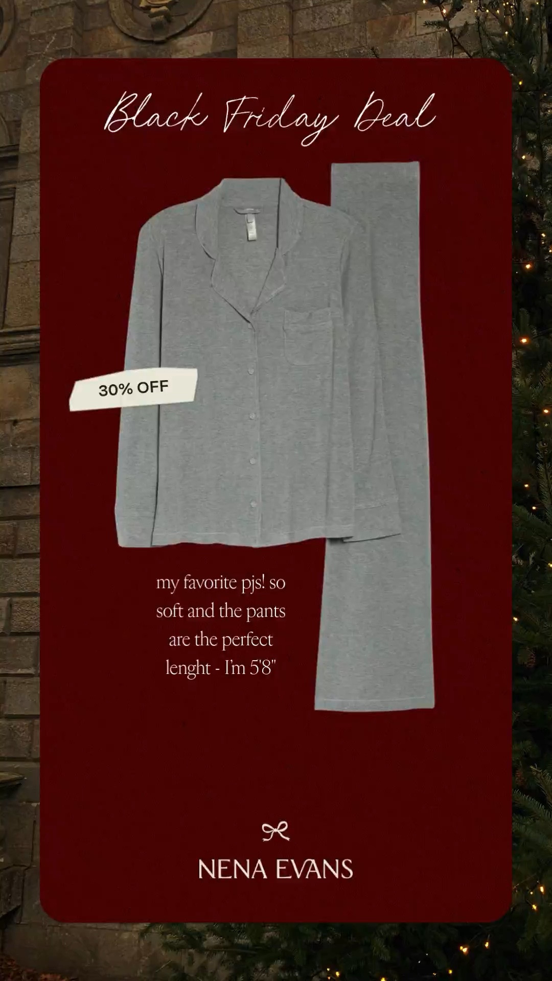 My favorite pjs are on sale for Black Friday!! They’re so soft, wash well and hold shape, tall girl friendly, and I haven’t had to buy a new size with pregnancy 🙌🏽 I’m wearing my usual size S

Loungewear
Skims pjs 
Matching pajamas
Comfy outfit 

#LTKSaleAlert #LTKCyberWeek #LTKHoliday