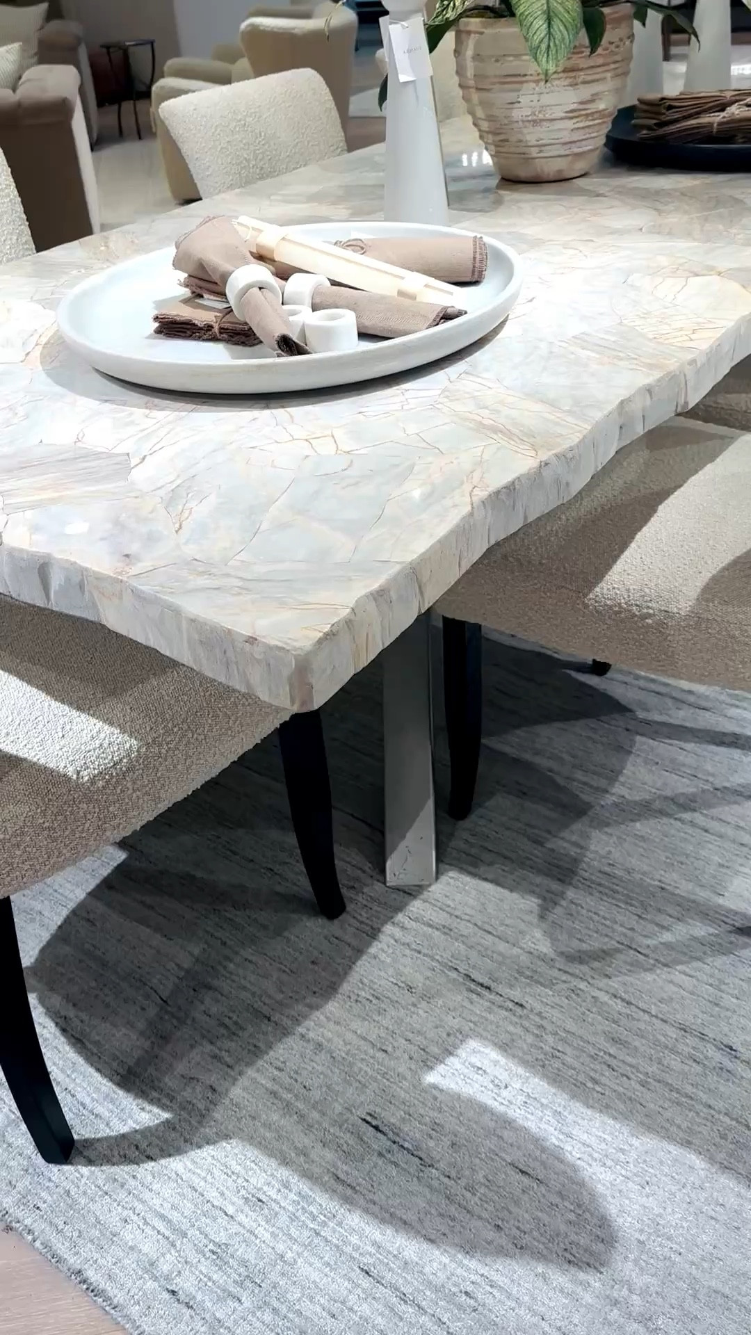 Summer refresh, but make it modern. This table is all about material play—the tabletop features handcrafted marble veneer with a beautifully layered pattern, paired with solid wood construction and complemented by artisan-finished iron. The base carries a subtle Caribbean gold patina, adding just the right amount of warmth to an otherwise clean, sculptural silhouette.

It’s one of those pieces that quietly elevates the entire space—refined, modern, and effortlessly striking.

Up to 25% off your order—such a good opportunity to refresh your space for the season. Don’t miss it.

Have a wonderful summer.

#outdoordiningtable #diningtable #stonefurniture #marbleveneer #modernoutdoor #patioinspo #outdoorliving #designinspo #homeupgrade #artisanmade

#LTKHome #LTKFestival #LTKSaleAlert