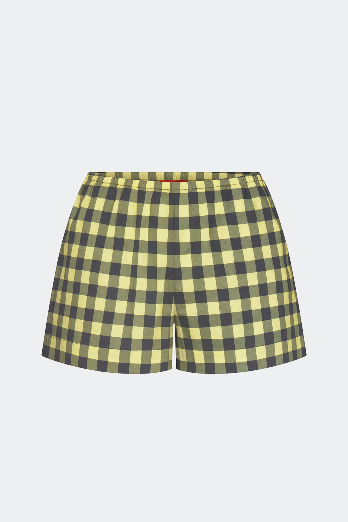 Syd Poplin Short In Peridot/Ebony Gingham | Simon Miller
