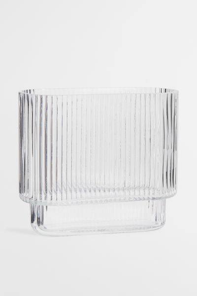 Oval glass vase - Transparent - Home All | H&M GB | H&M (UK, MY, IN, SG, PH, TW, HK)
