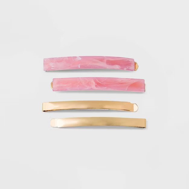 Metal Bobby Pin Hair Clip Set 4pc - A New Day™ | Target