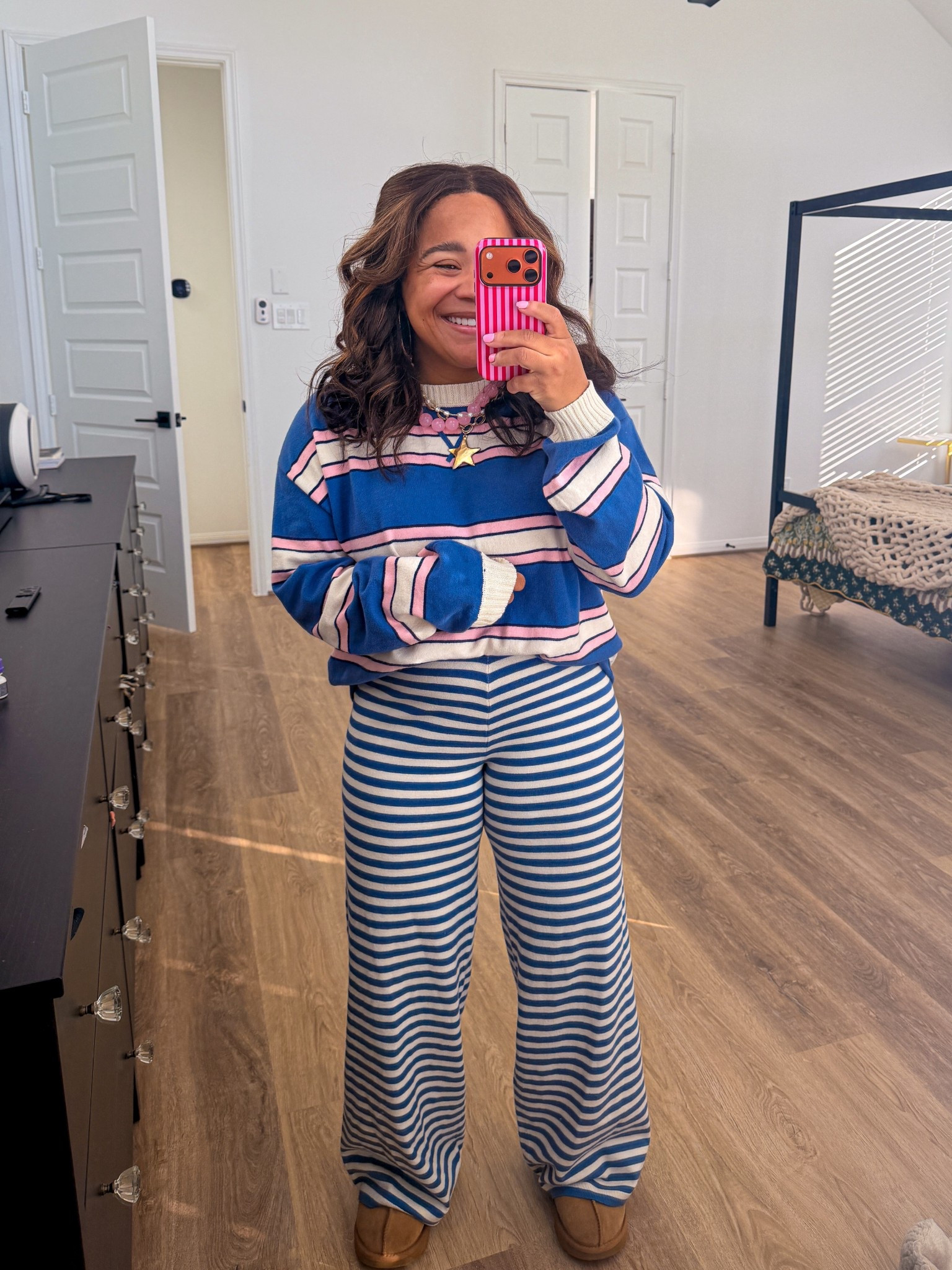 OOTD: my postpartum outfit of the day! mix and matching stripes — wearing a small in the top and XS in the bottoms 

#LTKootd #LTKPetite #LTKmomlife