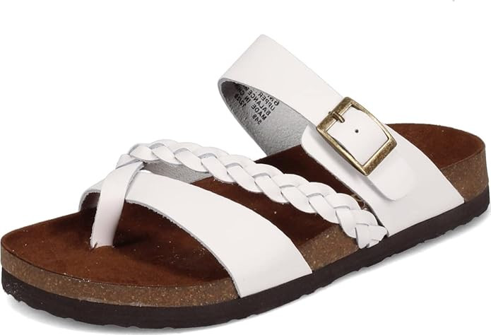WHITE MOUNTAIN Women's Hazy Flat Sandal | Amazon (US)