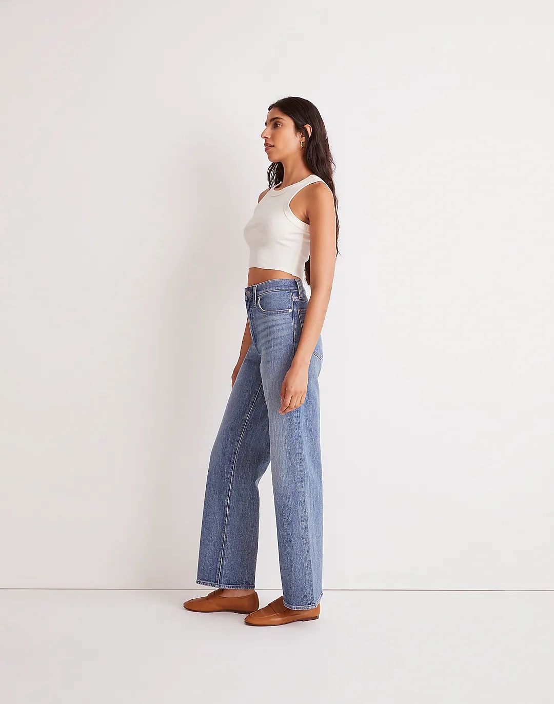 The Perfect Vintage Wide-Leg Jean in Heathcote Wash | Madewell