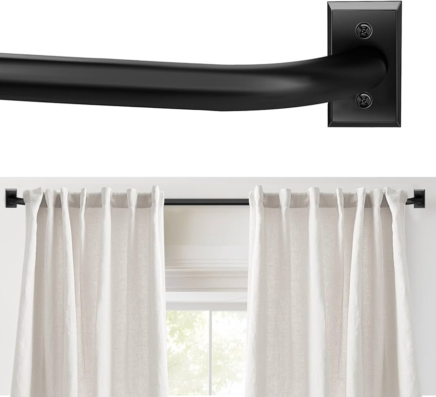 Blackout Curtain Rod, Adjustable Extra Long Curtain Rod for Windows 66 to 184 Inches(5.5-15.3Ft),... | Amazon (US)