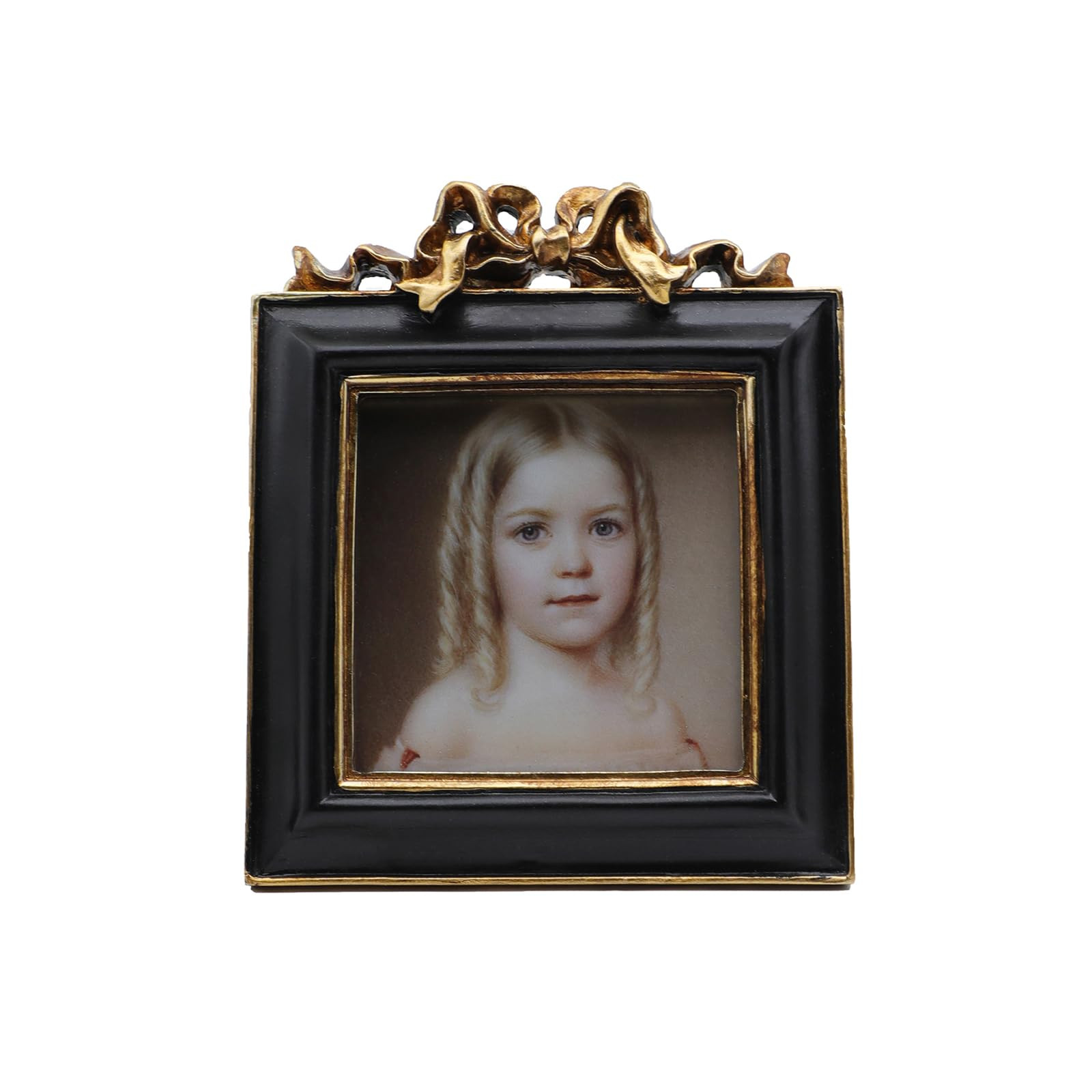 SYLVIA'S SHOP 3x3 Small Vintage Picture Frame, Mini Antique Ornate Square Photo Frame, for Tablet... | Amazon (US)