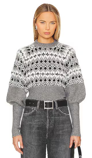 Niara Fairisle Sweater in Heather Grey Multi | Revolve Clothing (Global)