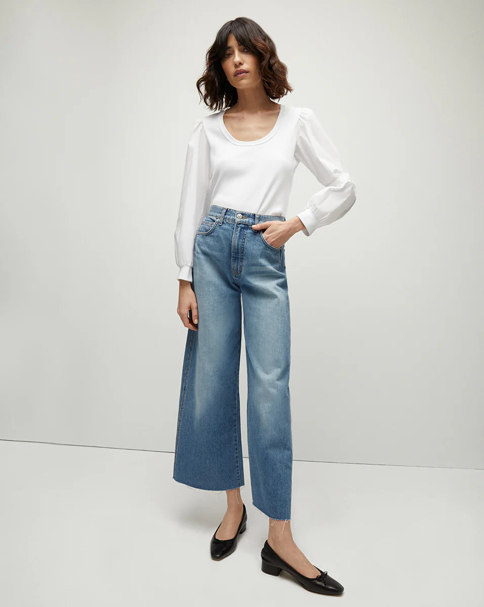 Taylor Cropped Wide-Leg Jean | Veronica Beard