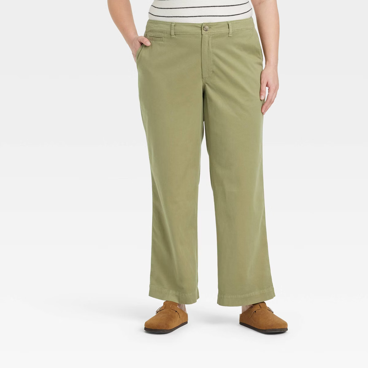 Women's Mid-Rise Straight Leg Relaxed Chino Pants - Universal Thread™ | Target