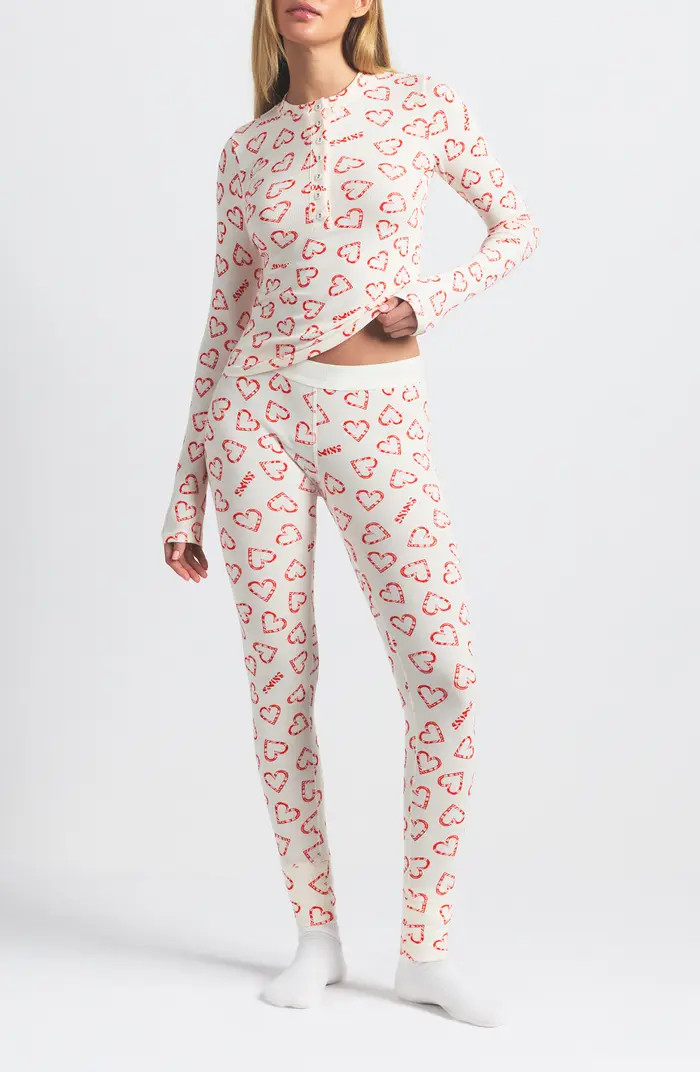 Cotton Rib Henley Pajamas | Nordstrom