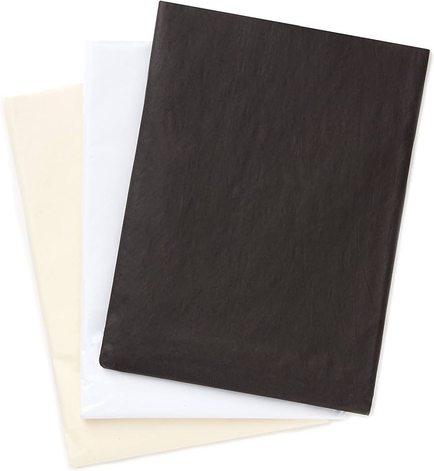 Hallmark White, Black and Ivory Bulk Tissue Paper for Gift Wrapping (120 Sheets) for Gift Bags, W... | Amazon (US)