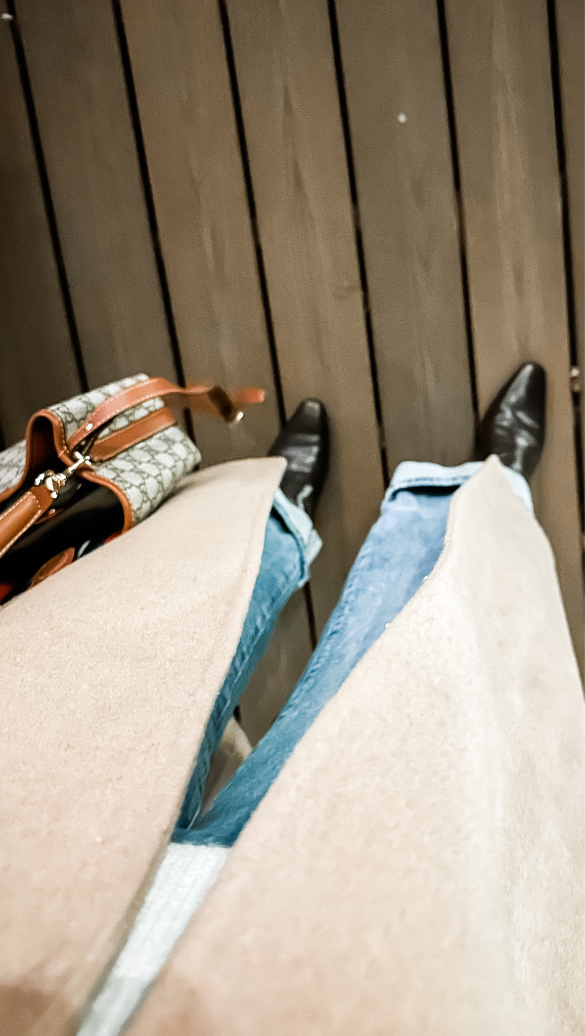 Wintry classic. Loving these square toed booties, cuffed jeans with stretch and compression and a good wrap coat elevates any look! Medium sweater, 29 jeans, medium coat. Linked similar options too! 

#LTKmomlife #LTKOver40 #LTKootd