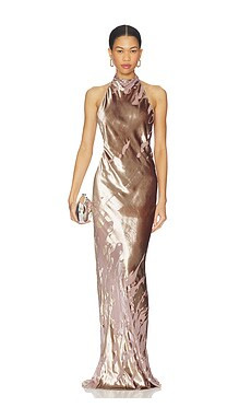 The Sei Halter Bias Gown in Dusty Rose from Revolve.com | Revolve Clothing (Global)