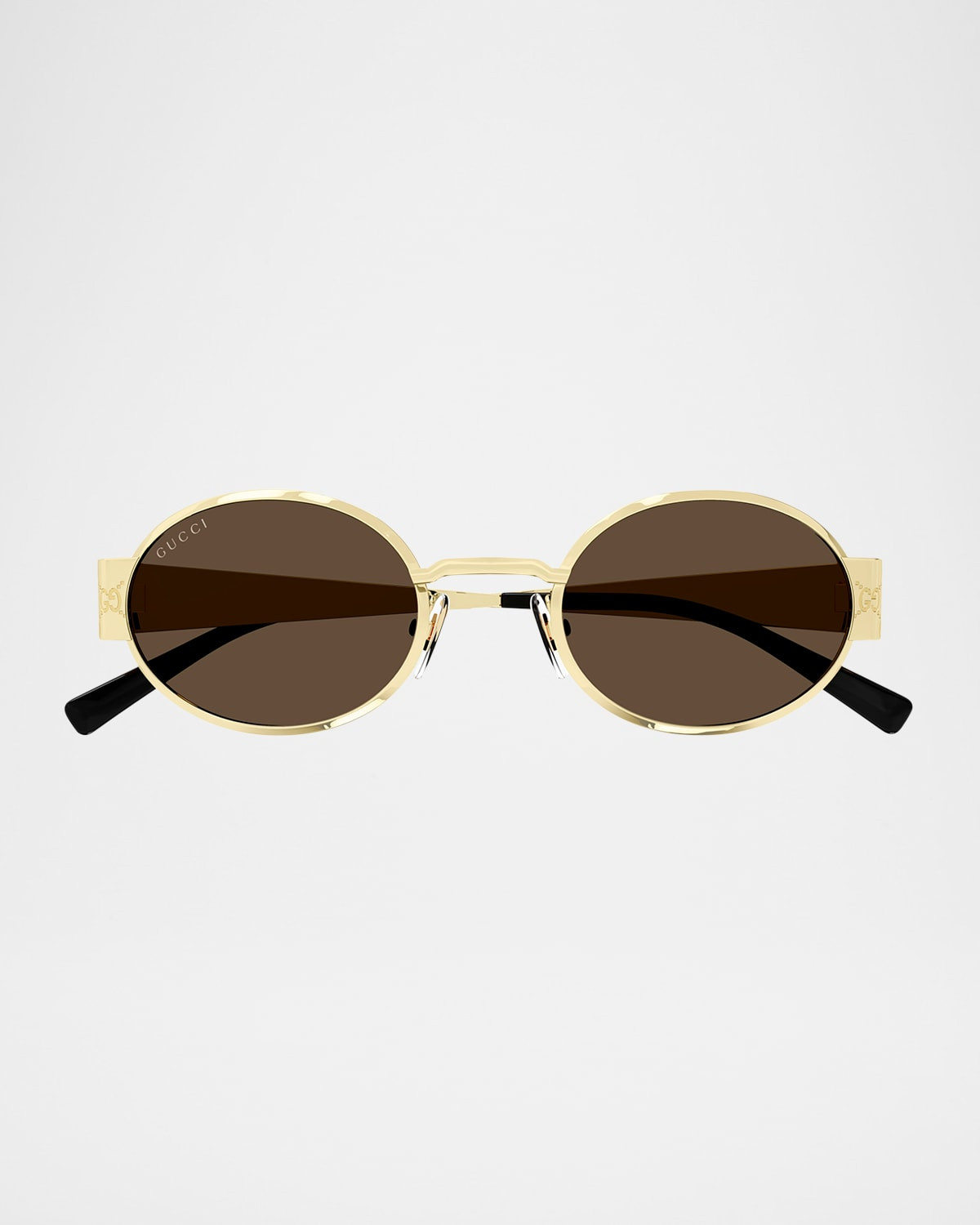 GG Monogram Metal Oval Sunglasses | Neiman Marcus