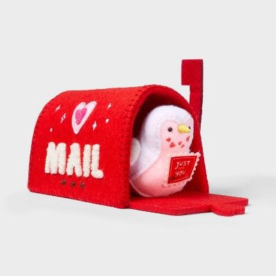 Valentine Fabric Feathery Friends Mailbox & Bird - Spritz™ | Target