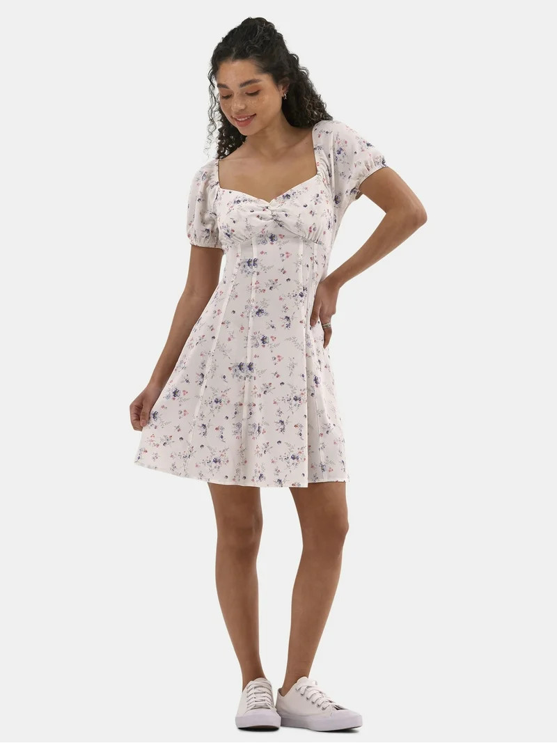 No Boundaries Woven Midi Dress, Women’s | Walmart (US)