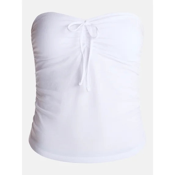 No Boundaries Ruched Tube Top, Women’s XXS-XXL | Walmart (US)