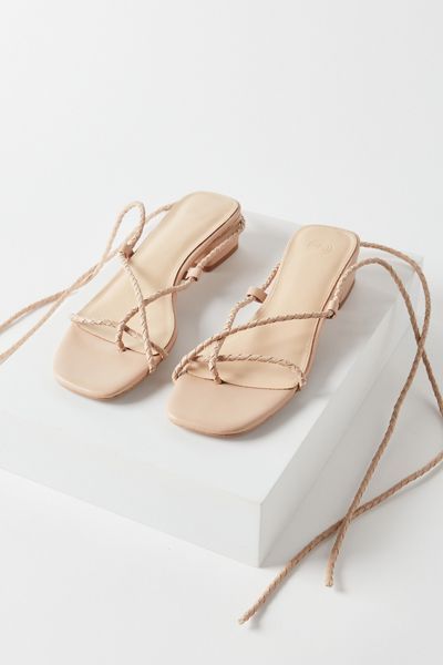 UO Mariana Braided Ankle Wrap Sandal | Urban Outfitters (US and RoW)