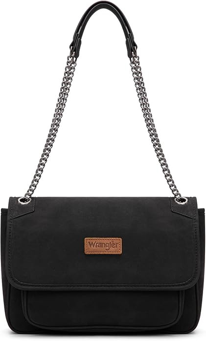 Wrangler Shoulder Bag for Women Retro Purses and Handbags Crossbody Bags with Chain Strap | Amazon (US)