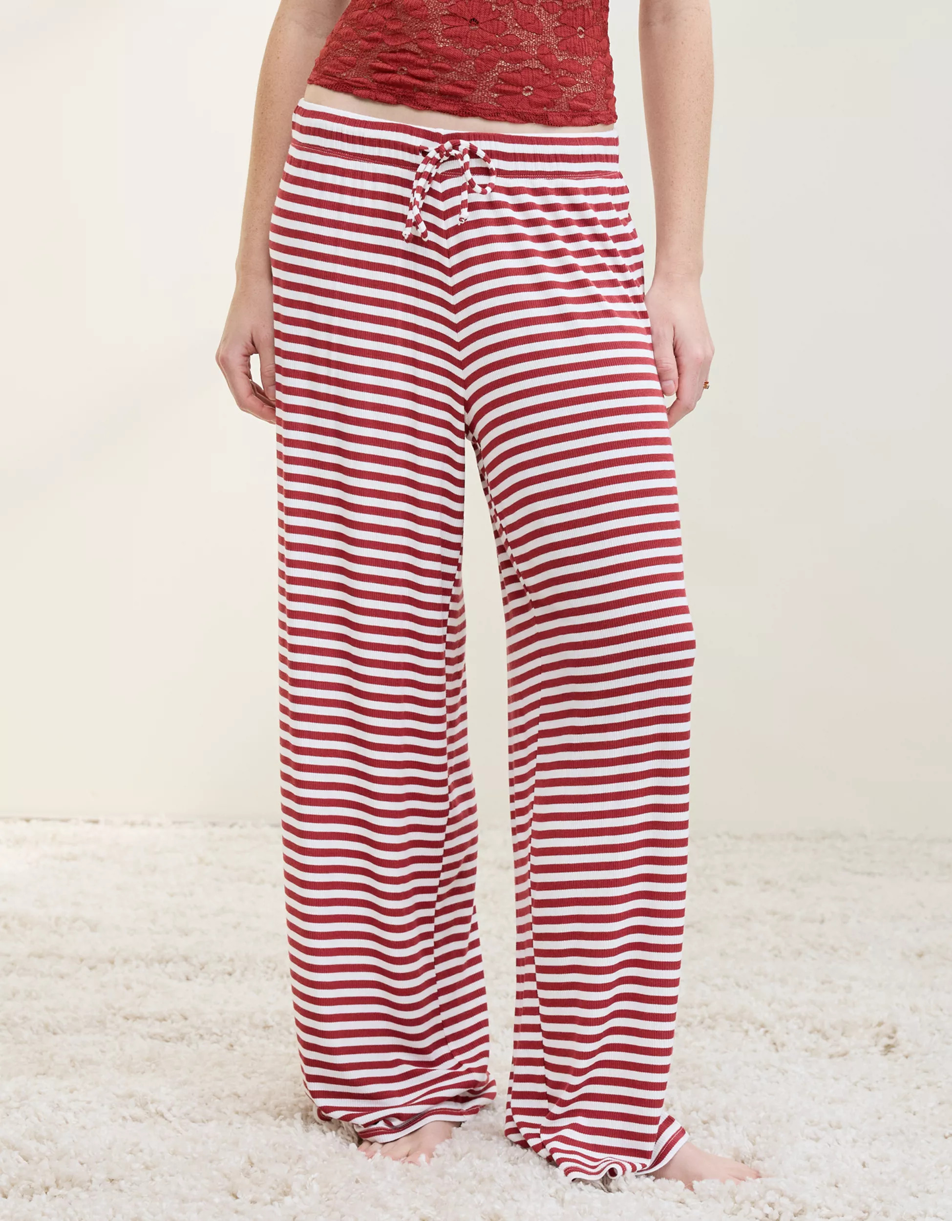 Aerie Real Soft® Rib Trouser PJ | Aerie