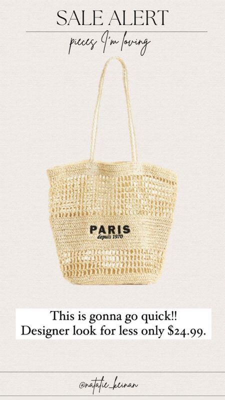 Designer straw bag look for less!! Beach bag on sale  


#LTKFind #LTKswim #LTKSale