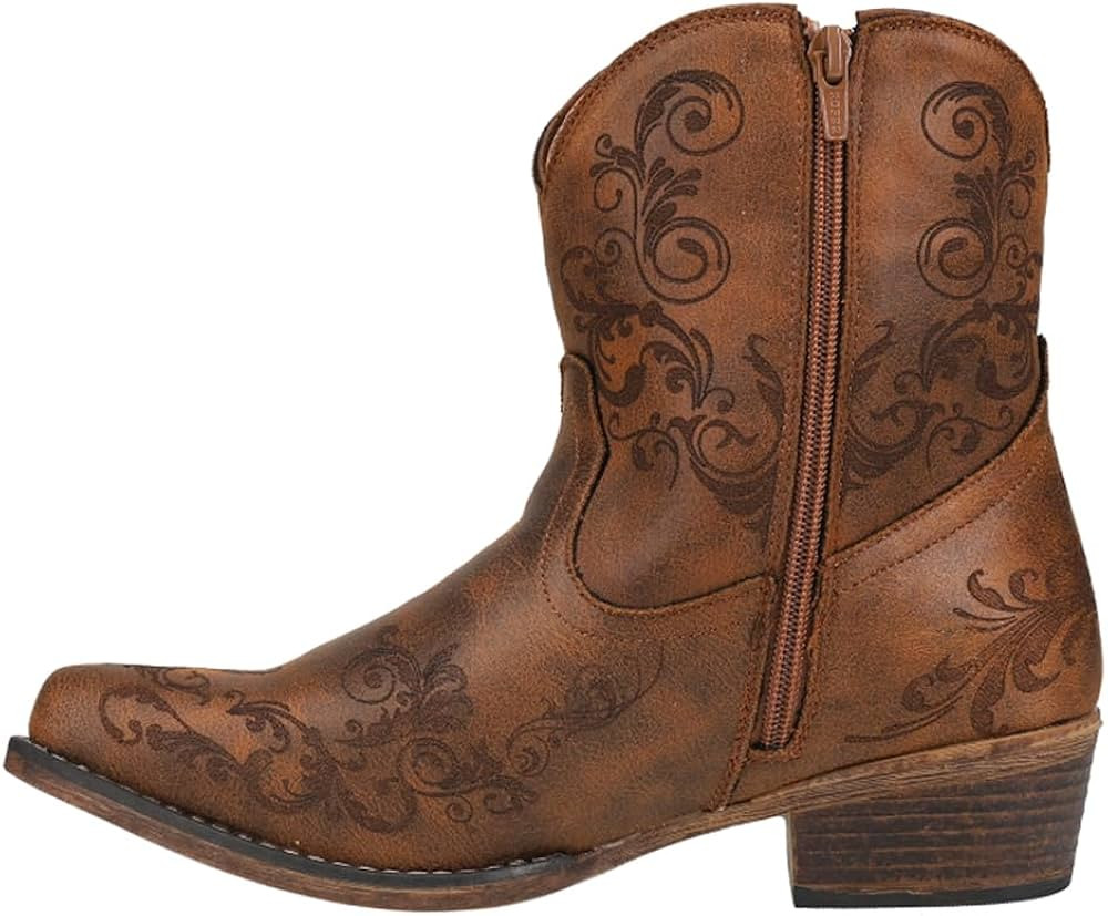 ROPER Women's Short Stuff Embroidery Snip Toe Ankle Boot | Amazon (US)