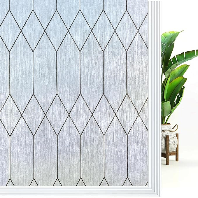 Windimiley Window Privacy Film Stained Glass Frosted Glass Window Clings Moroccan Lattice Decorat... | Amazon (US)