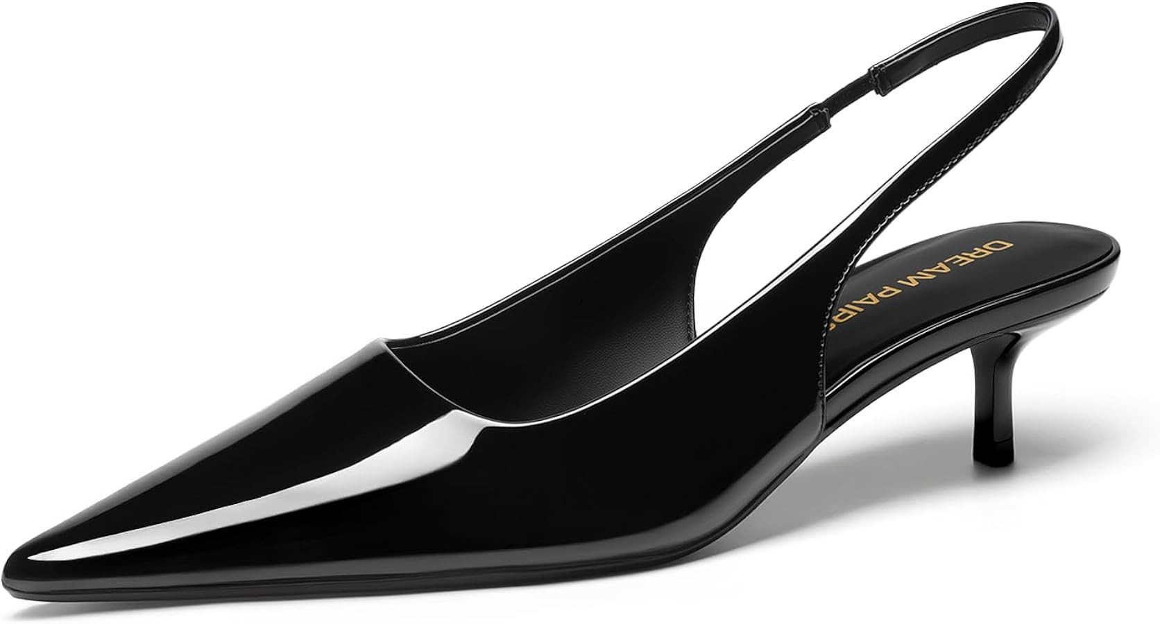 DREAM PAIRS Women's Kitten Heels Slingback Low Closed Toe Comfortable Pumps Pointed Toe Wedding P... | Amazon (US)
