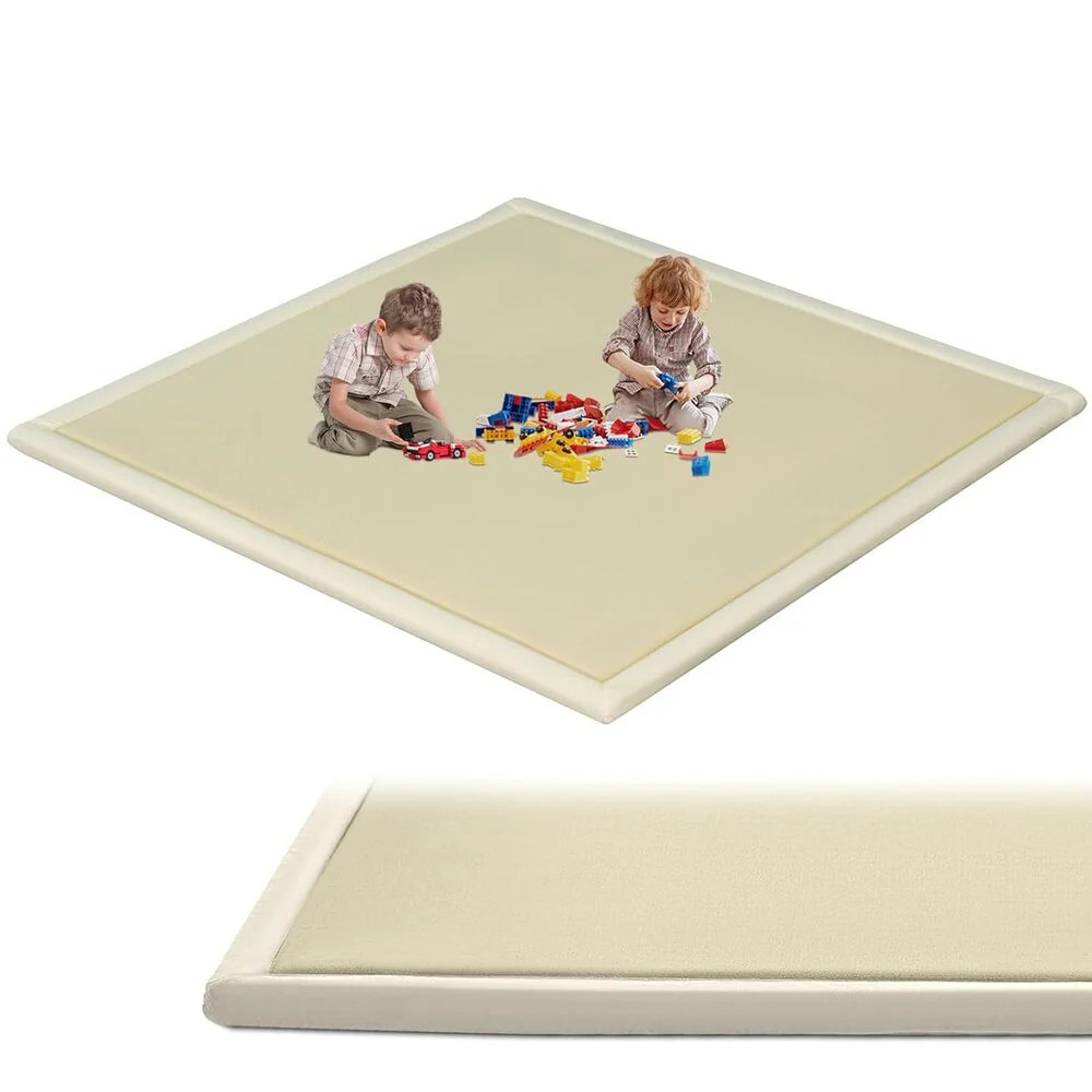 Esazn 80-in x 80-in Beige-L Foam Non-Slip Grip Indoor Home Play Mat one_size in Yellow | SRY-16T-GREEN | Lowe's