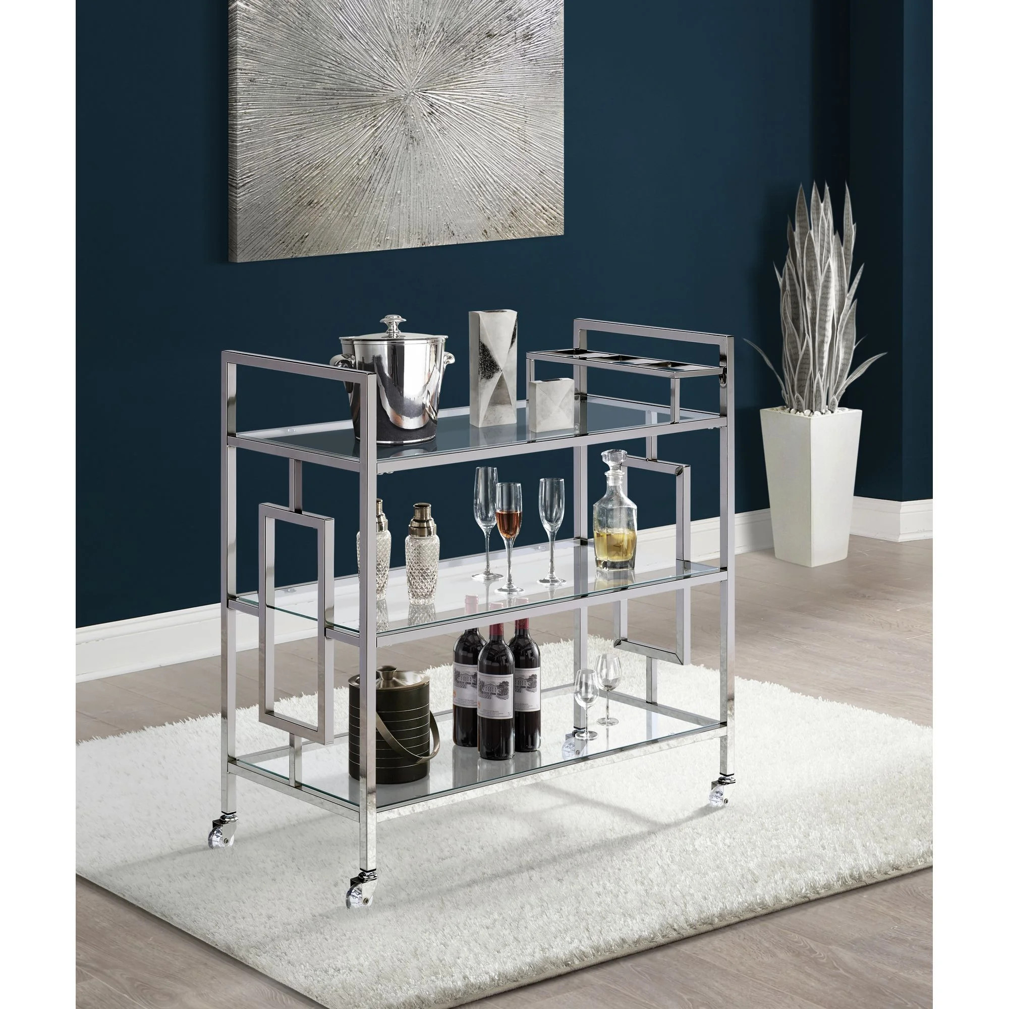 Picket House Furnishings Harper Serving Bar Cart - Walmart.com | Walmart (US)