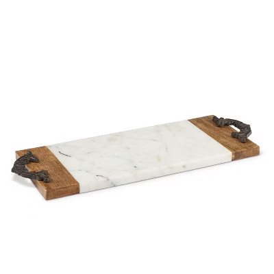 GG Collection Antiquity Collection Marble, Wood and Metal Small Cutting/Serving Board | Target