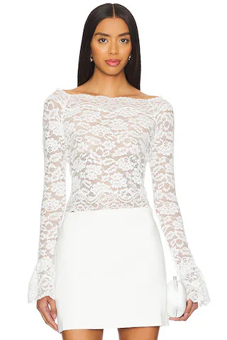 Ronny Kobo Maribeth Top in Ivory from Revolve.com | Revolve Clothing (Global)