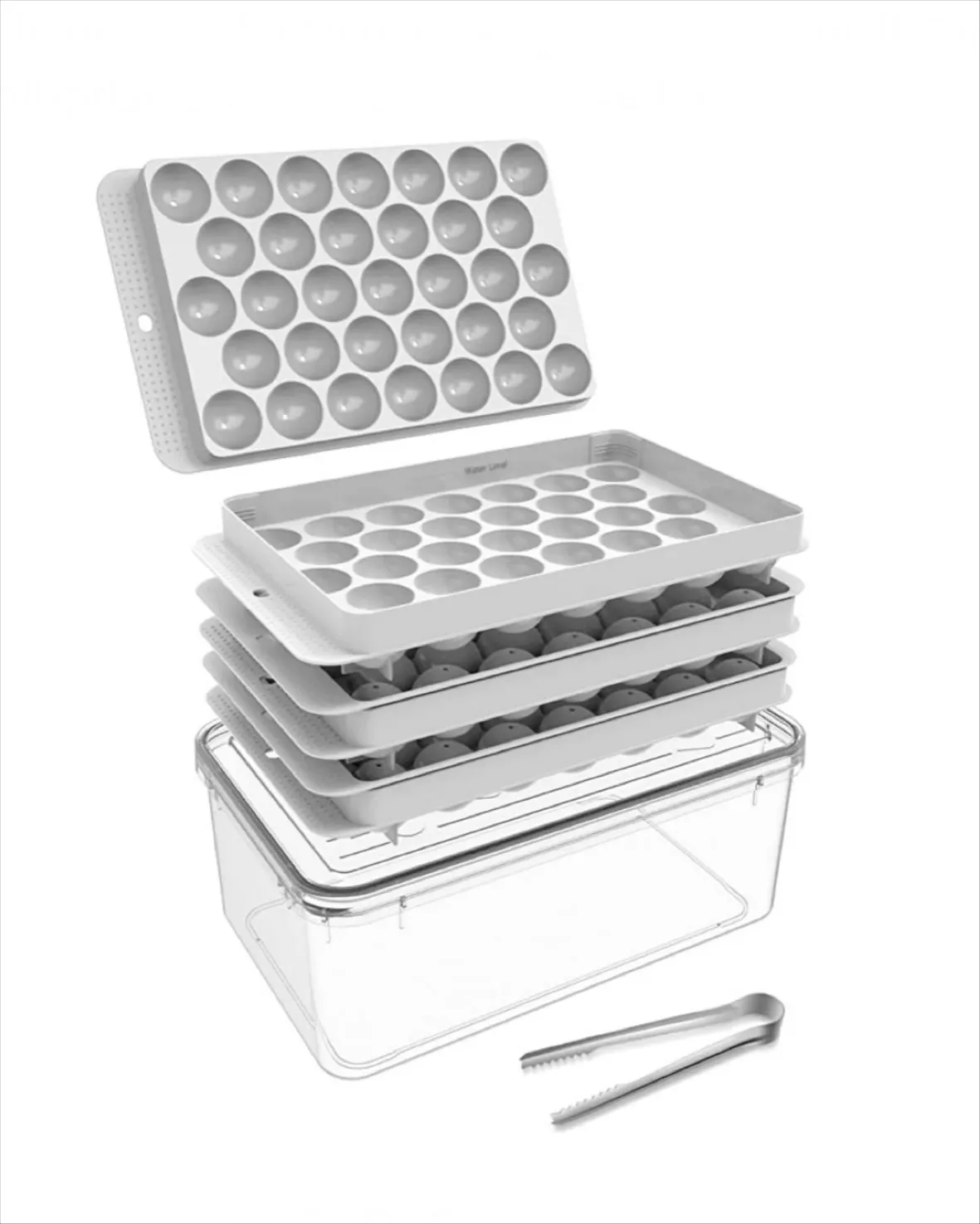  Round Ice Cube Trays with a lid and bin, 99 exquisite