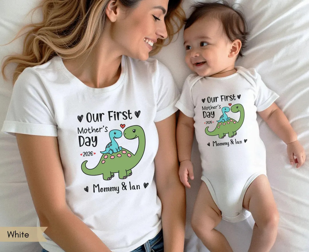 Our First Mothers Day Together Personalized Matching Mom and Baby Shirt Set Mommy and Me Outfits ... | Etsy (US)