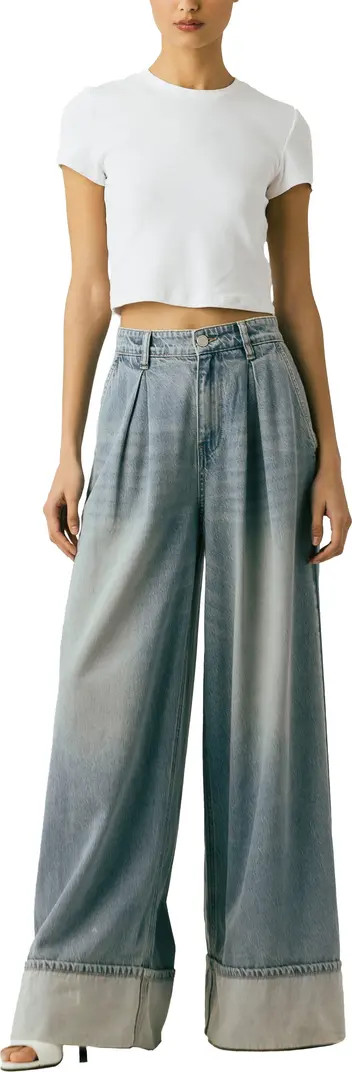 Pleated Wide Leg Jeans | Nordstrom