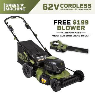 62V Brushless 22 in. Electric Cordless Battery Self- Propelled Lawn Mower with 2 4.0 Ah Batteries... | The Home Depot