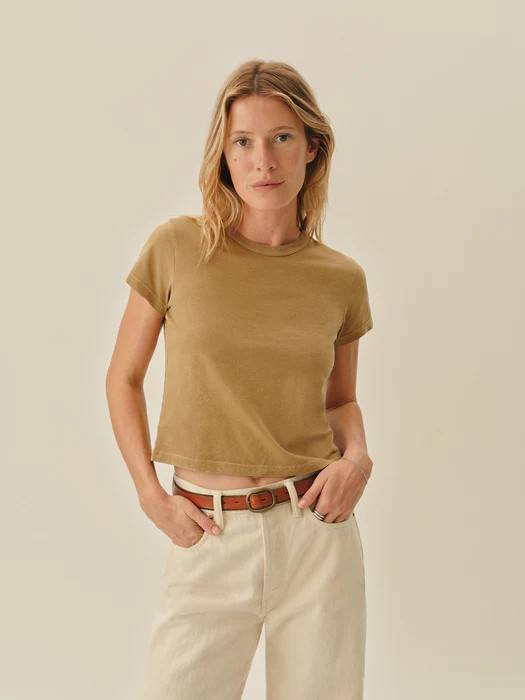 Faded Yellow Venice Wash Pima Boxy Crew - Buck Mason- Modern American Classics | Buck Mason