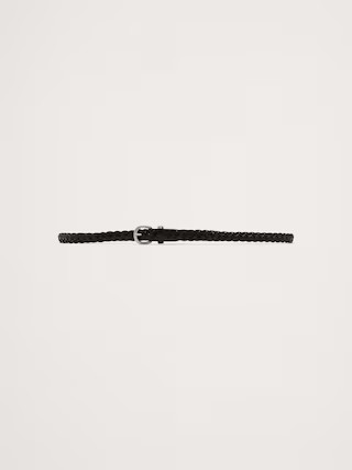 Skinny Braided Leather Belt | Banana Republic (US)