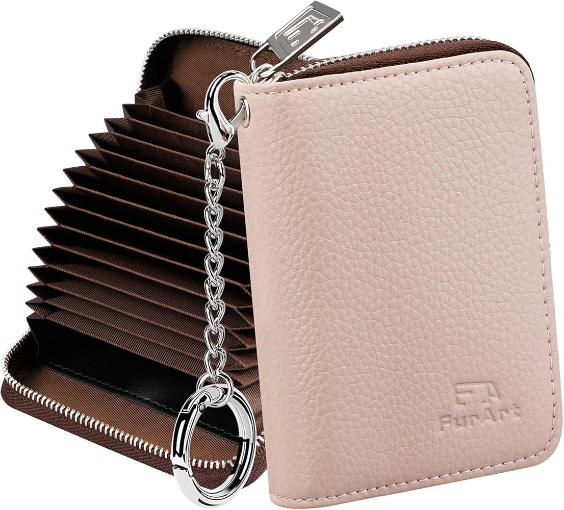 FurArt Credit Card Wallet, Zipper Card Cases Holder for Women, RFID Blocking, KeyChain Wallet, Co... | Amazon (US)