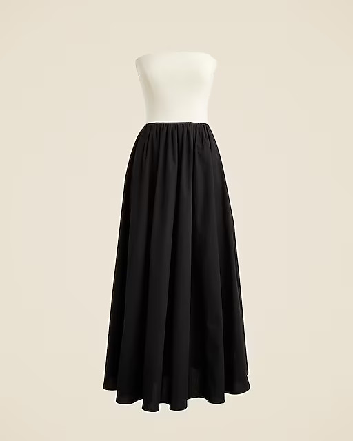 Strapless colorblock mixy dress | J. Crew US