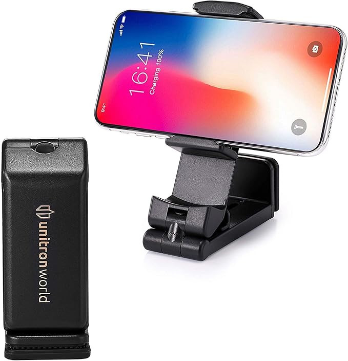 unitron world Cell Phone Stand Portable Phone Holder for Desk Airplane Flight Bed Adjustable Comp... | Amazon (US)