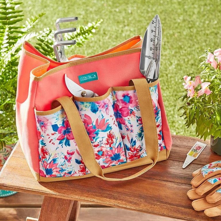 The Pioneer Woman Pink Multi Colored Fresh Floral Garden Tote Bag | Walmart (US)
