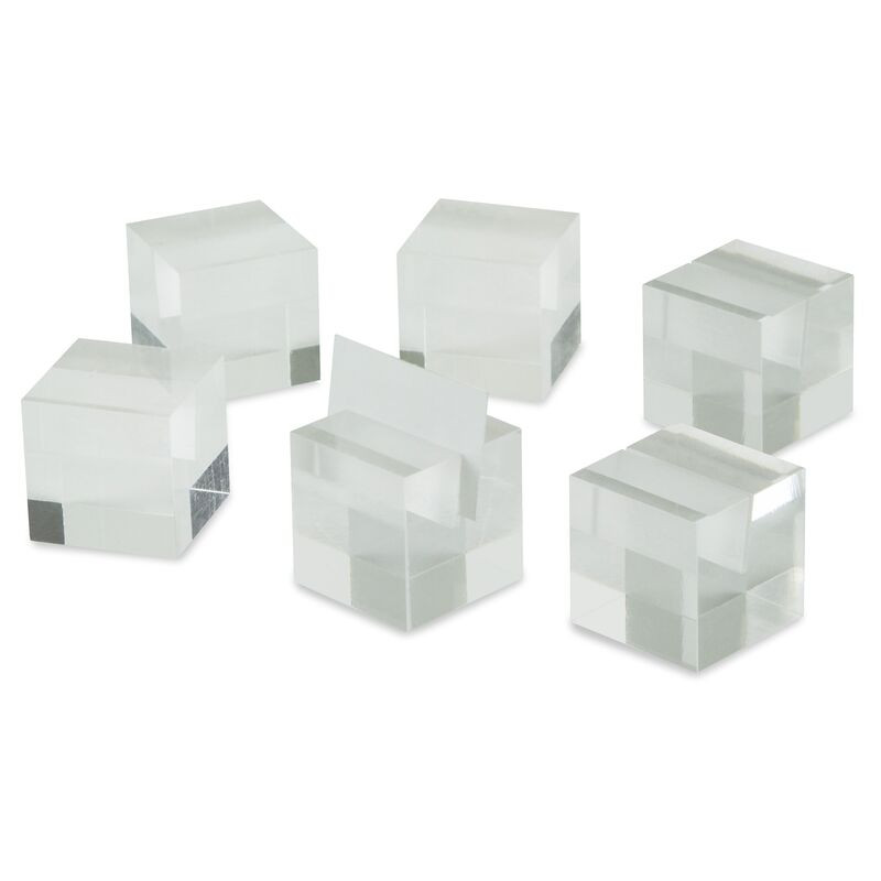 S/6 Dorado Place-Card Holders, Clear | One Kings Lane