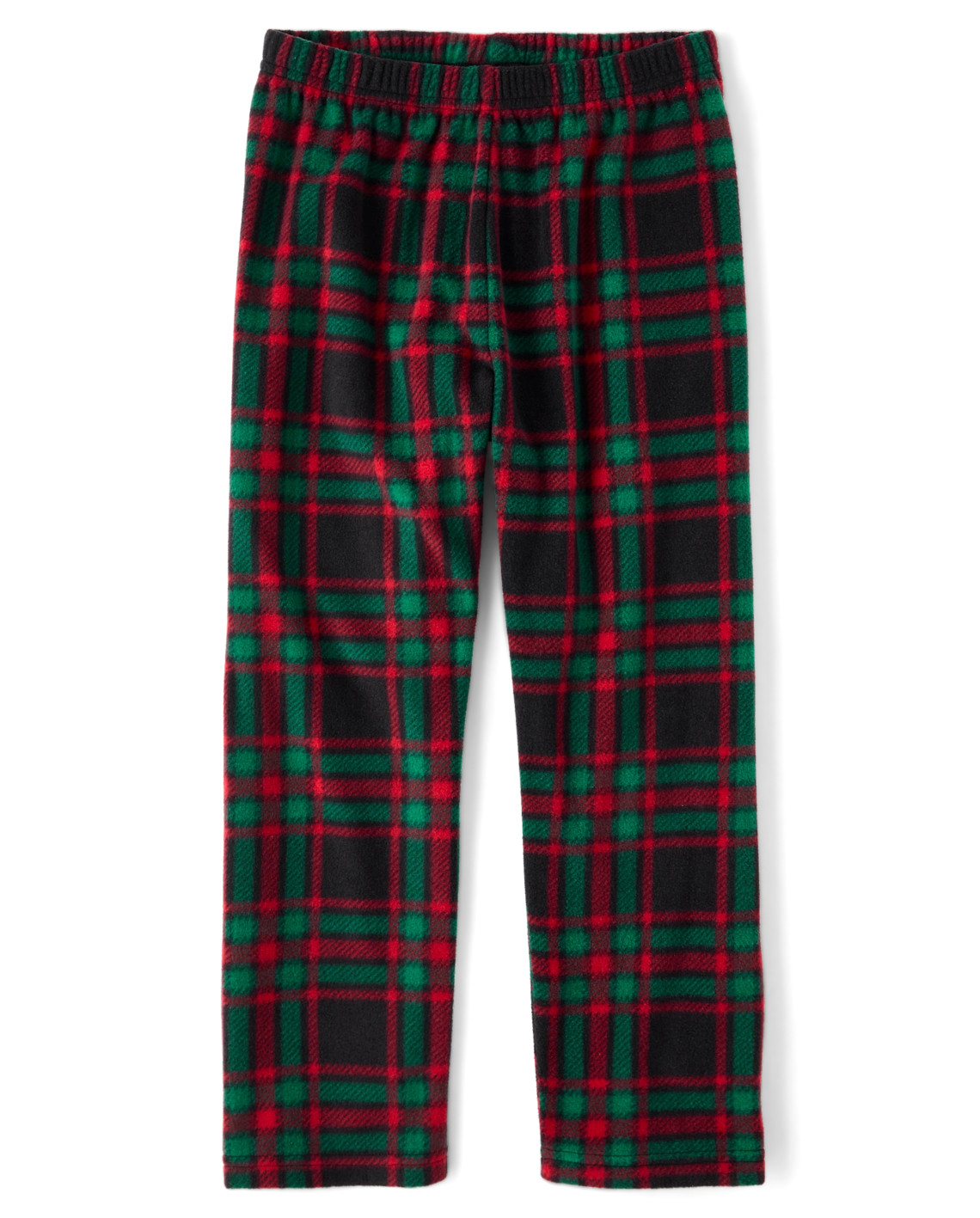 Boys Plaid Microfleece Pajama Pants - black | The Children's Place