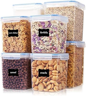 Extra Large Tall Airtight Food Storage Containers 8 Pieces, Vtopmart BPA Free Plastic Kitchen Sto... | Amazon (US)