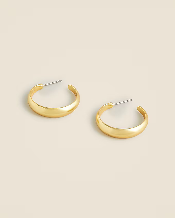 Dainty gold-plated hoop earrings | J. Crew US