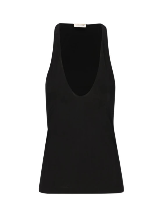 Saint Laurent U-Neck Sleeveless Tank Top | Senser US