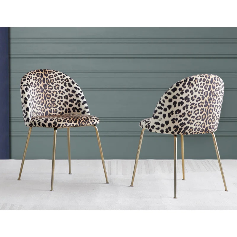 Jugoslav Velvet Upholstered Side Chair (Set of 2) | Wayfair North America