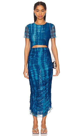 Simon Miller Leo Mesh Dress in Blue. - size XS (also in L, S) | Revolve Clothing (Global)