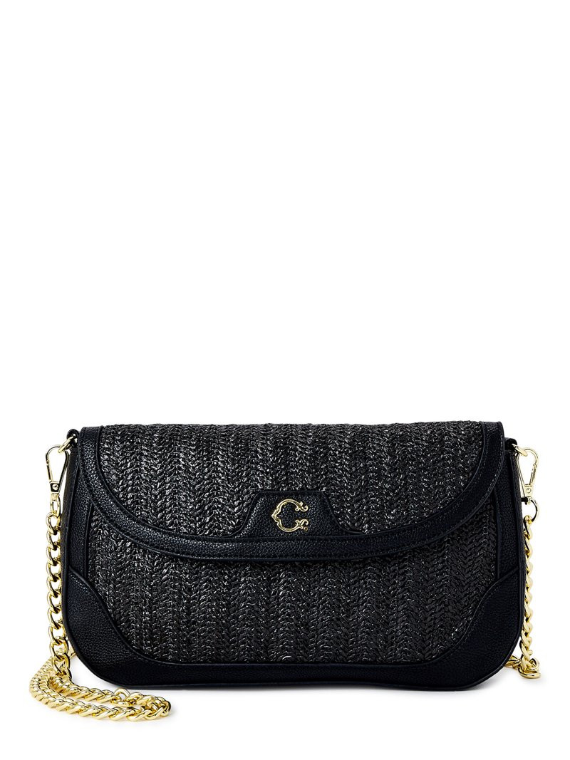 C. Wonder Women’s Adult Elena Convertible Clutch Crossbody Handbag Black | Walmart (US)
